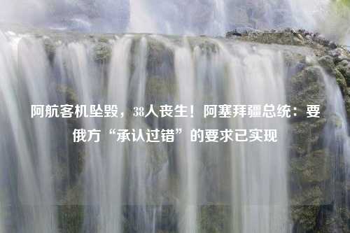 阿航客机坠毁，38人丧生！阿塞拜疆总统：要俄方“承认过错”的要求已实现