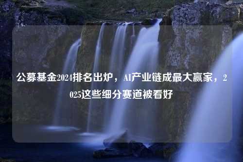 公募基金2024排名出炉，AI产业链成最大赢家，2025这些细分赛道被看好