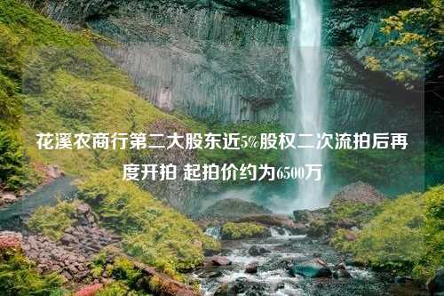 花溪农商行第二大股东近5%股权二次流拍后再度开拍 起拍价约为6500万