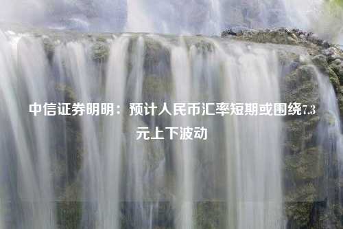 中信证券明明：预计人民币汇率短期或围绕7.3元上下波动