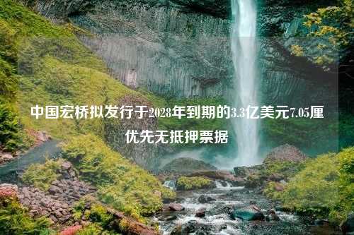 中国宏桥拟发行于2028年到期的3.3亿美元7.05厘优先无抵押票据