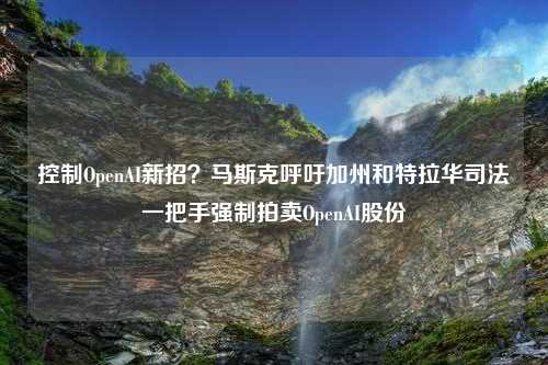 控制OpenAI新招？马斯克呼吁加州和特拉华司法一把手强制拍卖OpenAI股份