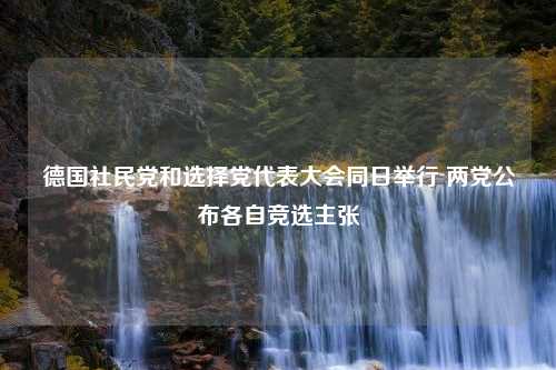 德国社民党和选择党代表大会同日举行 两党公布各自竞选主张