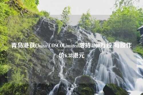 青岛港获China COSCOLimited增持1000万股 每股作价6.38港元