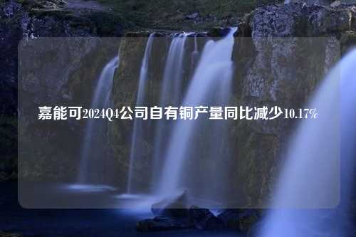 嘉能可2024Q4公司自有铜产量同比减少10.17%