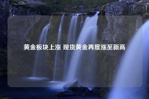 黄金板块上涨 现货黄金再度涨至新高