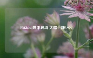 ENGlobal盘中异动 大幅上涨5.97%