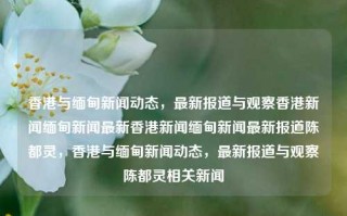 香港与缅甸新闻动态，最新报道与观察香港新闻缅甸新闻最新香港新闻缅甸新闻最新报道陈都灵，香港与缅甸新闻动态，最新报道与观察陈都灵相关新闻，香港与缅甸新闻动态，陈都灵相关新闻及最新报道观察