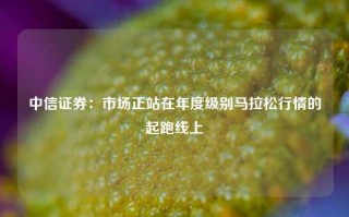 中信证券：市场正站在年度级别马拉松行情的起跑线上