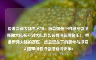 香港新闻大陆看不到，信息壁垒下的思考香港新闻大陆看不到大陆怎么看香港新闻快乐8，香港新闻大陆的盲区，信息壁垒下的思考与探索大陆如何看待香港新闻快乐8