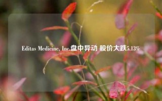 Editas Medicine, Inc.盘中异动 股价大跌5.13%