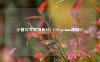 Q3营收大幅增长49% VinFast Auto涨逾3%