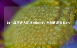 前三季度收入同比增加22.8% 名创优品涨超15%