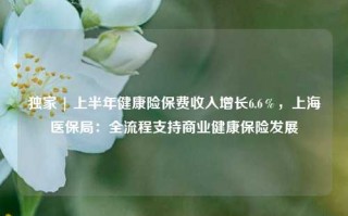 独家 | 上半年健康险保费收入增长6.6％，上海医保局：全流程支持商业健康保险发展