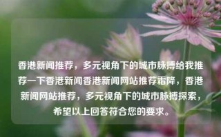 香港新闻推荐，多元视角下的城市脉搏给我推荐一下香港新闻香港新闻网站推荐霜降，香港新闻网站推荐，多元视角下的城市脉搏探索，希望以上回答符合您的要求。，香港新闻探索，多元视角下的城市脉搏与新闻网站推荐，符合您的要求。