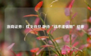 浙商证券：枕戈待旦 静待“战术谨慎期”结束