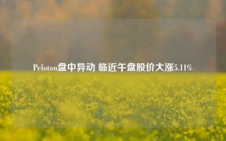 Peloton盘中异动 临近午盘股价大涨5.11%