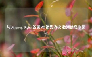 与Qingrong Digital签署5年销售协议 数海信息涨超4%