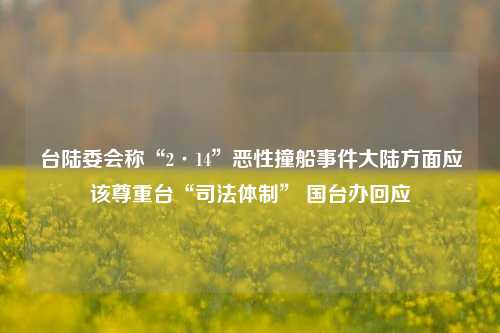 台陆委会称“2·14”恶性撞船事件大陆方面应该尊重台“司法体制” 国台办回应