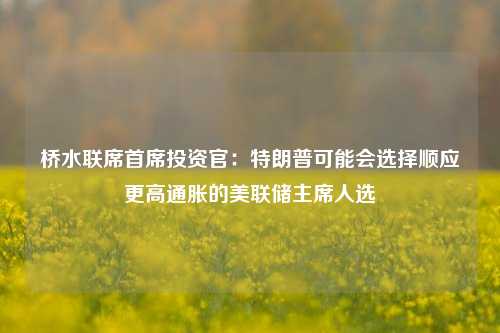 桥水联席首席投资官：特朗普可能会选择顺应更高通胀的美联储主席人选