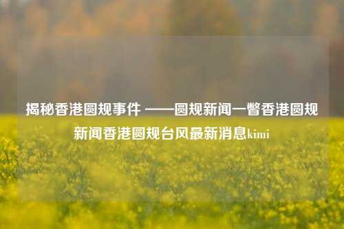 揭秘香港圆规事件 ——圆规新闻一瞥香港圆规新闻香港圆规台风最新消息kimi