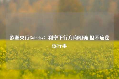 欧洲央行Guindos：利率下行方向明确 但不应仓促行事