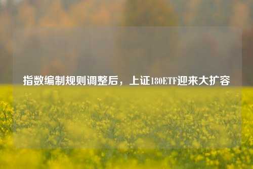 指数编制规则调整后，上证180ETF迎来大扩容