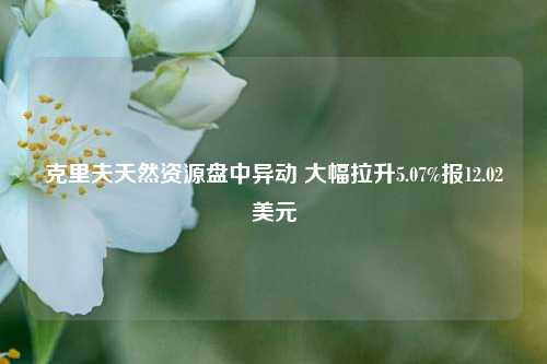 克里夫天然资源盘中异动 大幅拉升5.07%报12.02美元