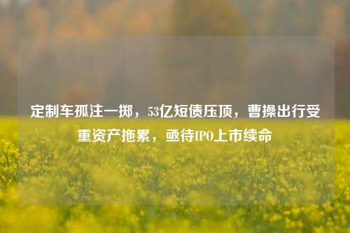 定制车孤注一掷，53亿短债压顶，曹操出行受重资产拖累，亟待IPO上市续命