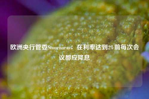 欧洲央行管委Stournaras：在利率达到2%前每次会议都应降息