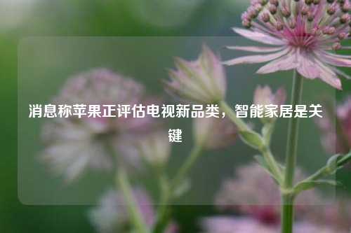 消息称苹果正评估电视新品类，智能家居是关键