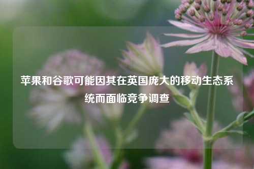 苹果和谷歌可能因其在英国庞大的移动生态系统而面临竞争调查