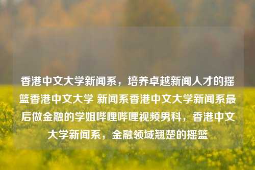 香港中文大学新闻系，培养卓越新闻人才的摇篮香港中文大学 新闻系香港中文大学新闻系最后做金融的学姐哔哩哔哩视频男科，香港中文大学新闻系，金融领域翘楚的摇篮，香港中文大学新闻系，金融领域翘楚的摇篮-第1张图片-香港亚特