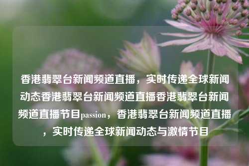 香港翡翠台新闻频道直播，实时传递全球新闻动态香港翡翠台新闻频道直播香港翡翠台新闻频道直播节目passion，香港翡翠台新闻频道直播，实时传递全球新闻动态与激情节目，香港翡翠台新闻频道直播，全球新闻动态与激情节目的实时传递-第1张图片-香港亚特