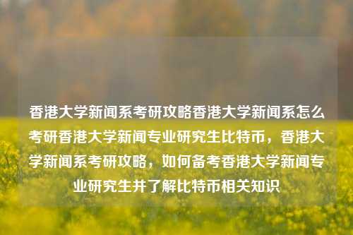 香港大学新闻系考研攻略香港大学新闻系怎么考研香港大学新闻专业研究生比特币，香港大学新闻系考研攻略，如何备考香港大学新闻专业研究生并了解比特币相关知识，香港大学新闻系考研攻略，如何准备并深入理解比特币知识的考研策略-第1张图片-香港亚特