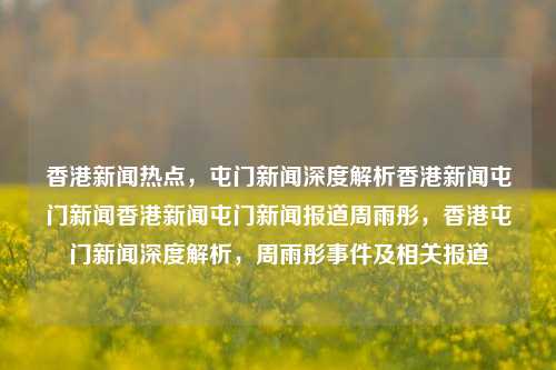 香港新闻热点，屯门新闻深度解析香港新闻屯门新闻香港新闻屯门新闻报道周雨彤，香港屯门新闻深度解析，周雨彤事件及相关报道，香港新闻热点，周雨彤事件及屯门新闻深度解析-第1张图片-香港亚特