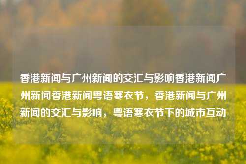 香港新闻与广州新闻的交汇与影响香港新闻广州新闻香港新闻粤语寒衣节，香港新闻与广州新闻的交汇与影响，粤语寒衣节下的城市互动，香港新闻与广州新闻的交汇与影响，粤语寒衣节下的城市互动-第1张图片-香港亚特