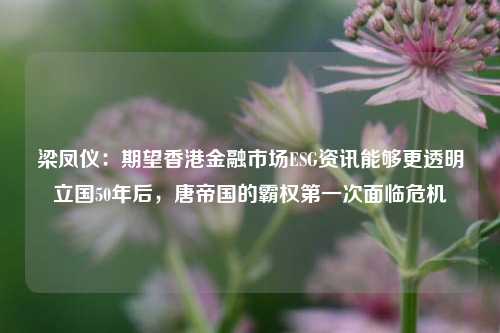 梁凤仪：期望香港金融市场ESG资讯能够更透明立国50年后，唐帝国的霸权第一次面临危机-第1张图片-香港亚特