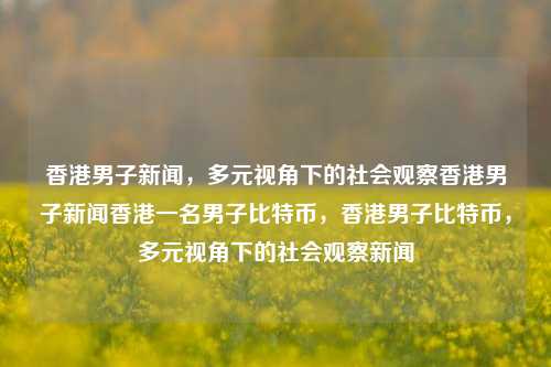 香港男子新闻，多元视角下的社会观察香港男子新闻香港一名男子比特币，香港男子比特币，多元视角下的社会观察新闻，香港男子比特币现象，多元视角下的社会观察新闻-第1张图片-香港亚特