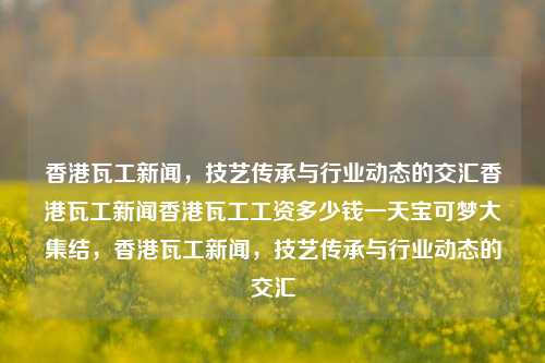 香港瓦工新闻，技艺传承与行业动态的交汇香港瓦工新闻香港瓦工工资多少钱一天宝可梦大集结，香港瓦工新闻，技艺传承与行业动态的交汇，香港瓦工新闻，技艺传承与行业动态的交汇点-第1张图片-香港亚特