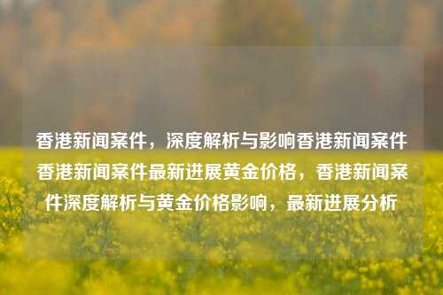 香港新闻案件，深度解析与影响香港新闻案件香港新闻案件最新进展黄金价格，香港新闻案件深度解析与黄金价格影响，最新进展分析，香港新闻案件深度解析，影响与黄金价格的最新进展分析-第1张图片-香港亚特